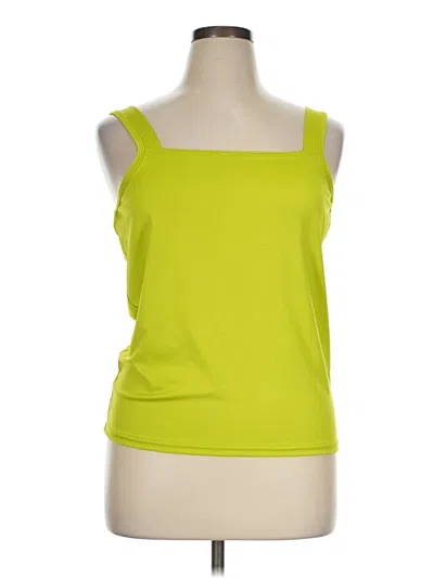 Pre-owned New Directions Sleeveless Top Green Scoop Neck Tops