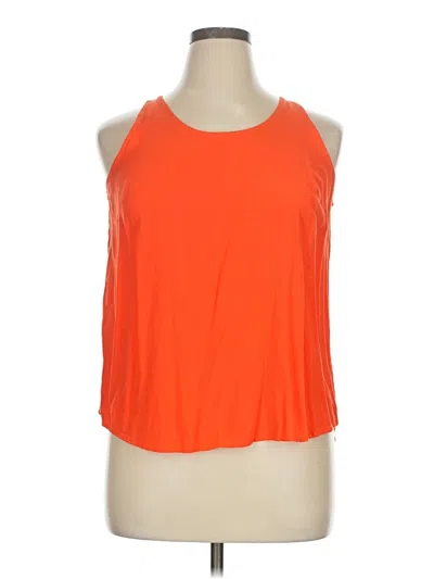 Pre-owned New Directions Sleeveless Top Orange Halter Neckline Tops