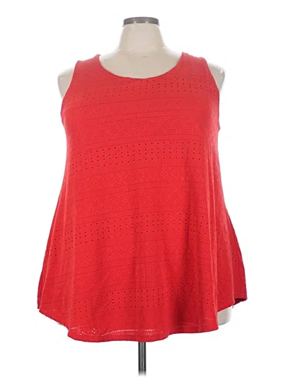 Pre-owned New Directions Sleeveless Top Red Halter Neckline Tops