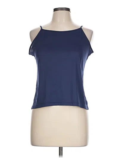 Pre-owned New Directions Tank Top Blue Halter Neckline Tops