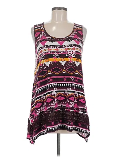 Pre-owned New Directions Tank Top Pink Halter Neckline Tops