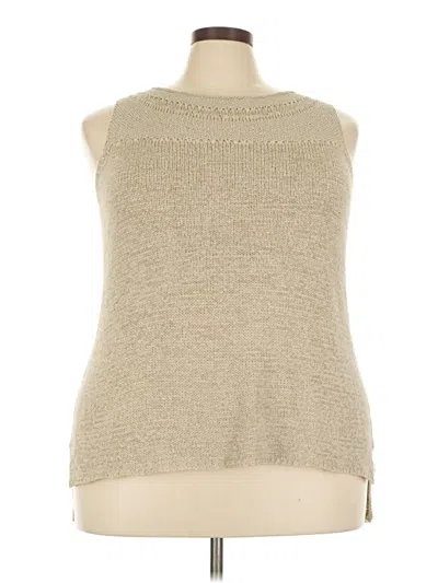 Pre-owned New Directions Tank Top Tan Halter Neckline Tops