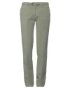 New England Man Pants Military Green Size 36 Cotton, Polyester, Elastane In Green