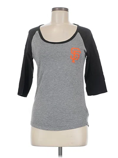 Pre-owned New Era 3/4 Sleeve T-shirt In Gray