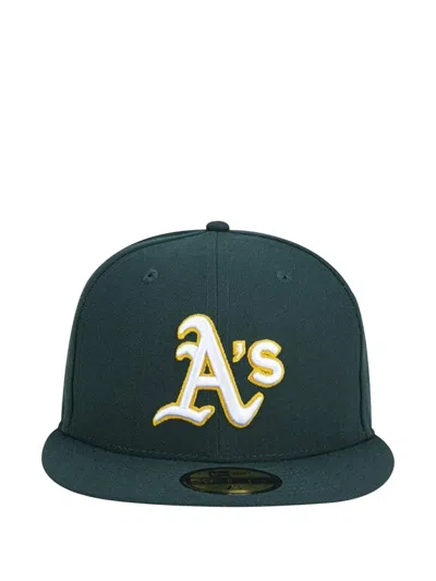 New Era 59fifty Athletics On Field Embroidered-logo Cap In Green
