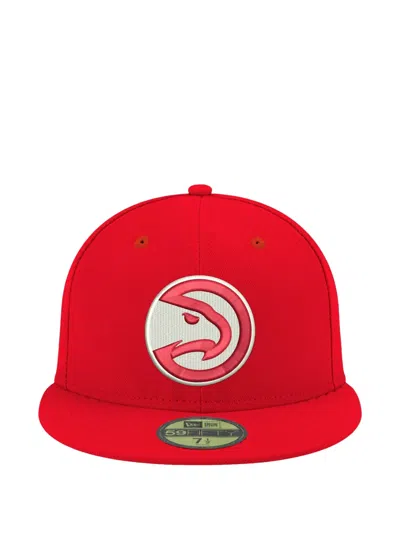 New Era 59fifty Atlanta Hawks Fitted Cap In Red