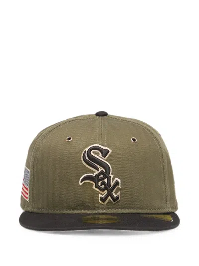 New Era 59fifty Chicago White Sox Herringbone Cap In Green