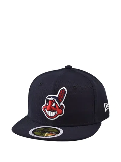 New Era 59fifty Cleveland Indians Chief Wahoo Cap In Blue