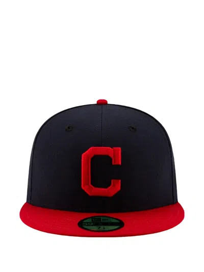 New Era 59fifty Cleveland Indians Fitted Cap In Blue