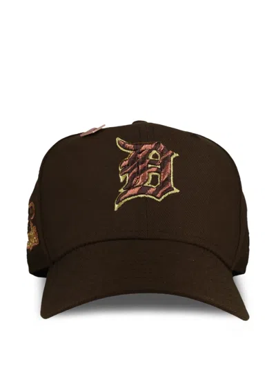 New Era 59fifty Detroit Tigers 1984 Tiger Stripe Fitted Hat In Brown
