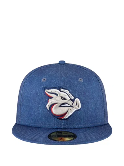 New Era 59fifty Embroidered-logo Cap In Blue