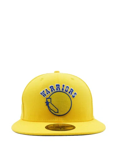 New Era 59fifty Golden State Warriors Classics Night Hardwood Fitted Cap In Yellow