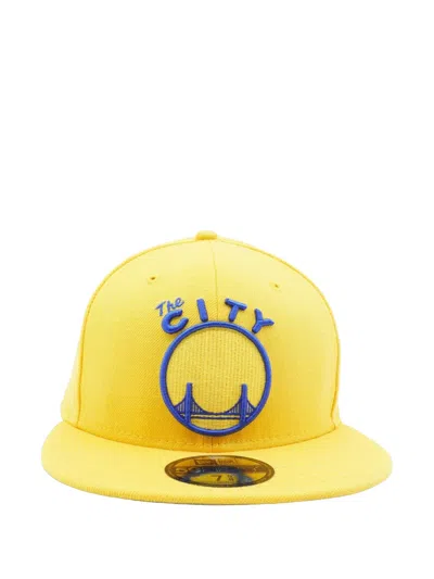 New Era 59fifty Golden State Warriors Fitted Cap In Yellow