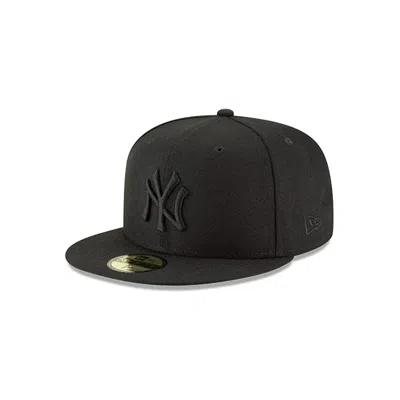 New Era 59fifty Hat Mlb Basic New York Yankees Black/black Fitted Baseball Cap (7 1/4)