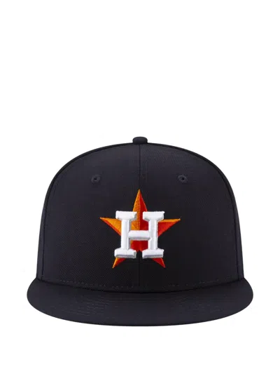 New Era 59fifty Houston Astros Cooperstown Wool Fitted Cap In Black