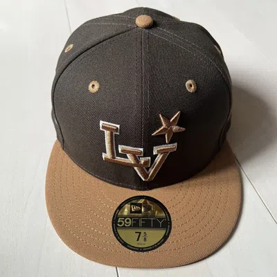 Pre-owned New Era 59fifty Las Vegas Lv Hat Cap Stk In Brown