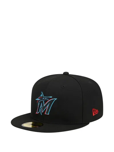 New Era 59fifty Logo-embroidered Cap In Black