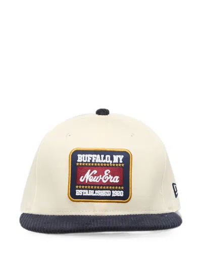 New Era 59fifty Logo-patch Cap In Neutral