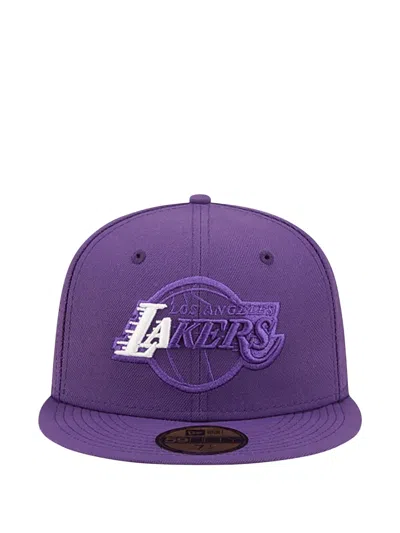 New Era 59fifty Los Angeles Lakers Cap In Purple