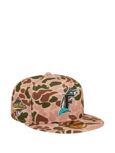 New Era 59fifty Miami Marlins 1997 World Series Fitted Cap Hat In Brown