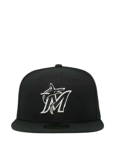 New Era 59fifty Miami Marlins Authentic Fitted Cap In Black