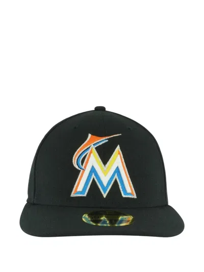 New Era 59fifty Miami Marlins Cap In Black