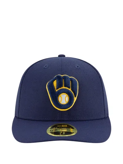 New Era 59fifty Milwaukee Brewers Baseball Cap In Blue