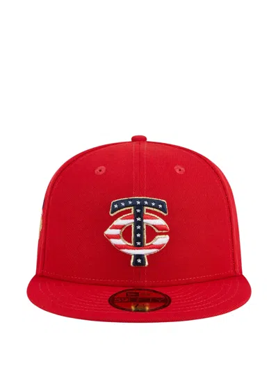 New Era 59fifty Minnesota Twins 4th Of July Embroidered Baseball Cap In Red