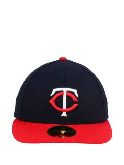 New Era 59fifty Minnesota Twins Low Profile Authentic Collection Fitted Cap In Black