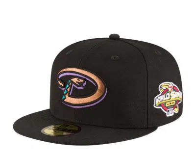 New Era 59fifty Mlb Arizona Diamondbacks 2001 World Series Fitted Hat 11783659 In Black
