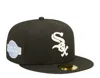 New Era 59fifty Mlb Chicago White Sox Pop Sweat Blk/purple Fitted Hat 60243503 In Black