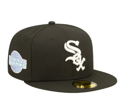 New Era 59fifty Mlb Chicago White Sox Pop Sweat Blk/purple Fitted Hat 60243503 In Black
