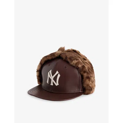 New Era 59fifty Mlb Dogear New York Yankees Cap In Med Brown