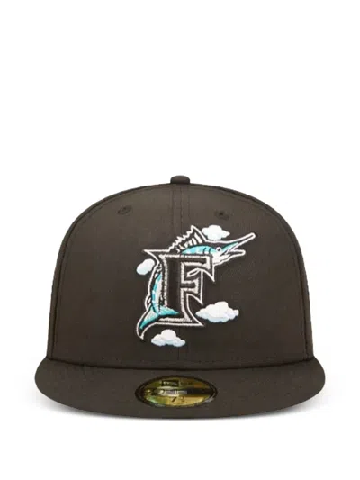 New Era 59fifty Mlb Florida Marlins Comic Cloud Cap In Green