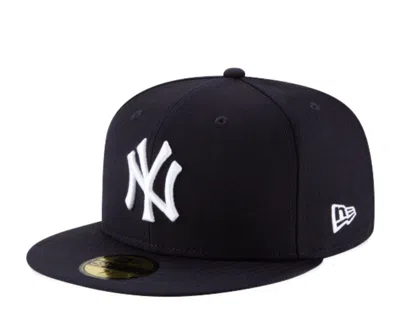 Pre-owned New Era 59fifty Mlb New York Yankees Wool Navy Blue Fitted Hat 11941906