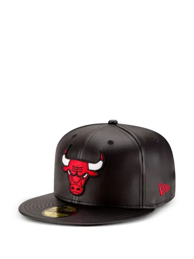 New Era 59fifty Nba Chicago Bulls Embroidered-logo Cap In Black