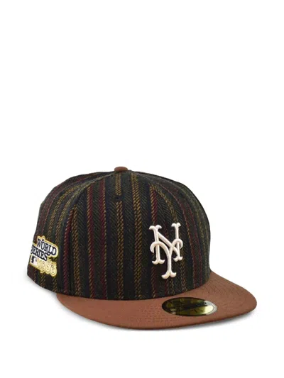 New Era 59fifty New York Mets Herringbone Fitted Cap In Brown