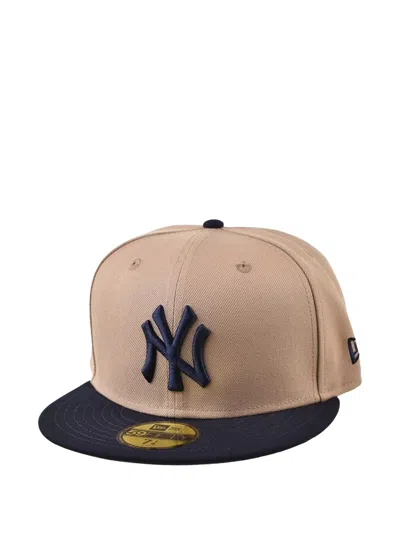 New Era 59fifty New York Yankees Evergreen Fitted Cap In Brown
