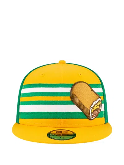 New Era 59fifty Omaha Storm Chasers Theme Night 'runzas' Fitted Cap In Yellow