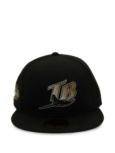 New Era 59fifty Tampa Bay Rays Baseball Cap In Black