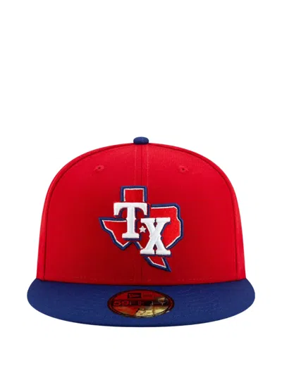 New Era 59fifty Texas Rangers Baseball Cap In Red