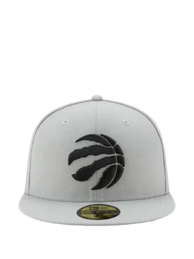 New Era 59fifty Toronto Raptors Authentic Fitted Cap In Gray