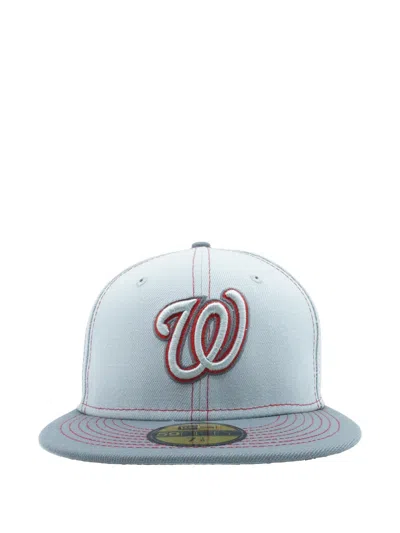 New Era 59fifty Washington Nationals Embroidered Hat In Gray
