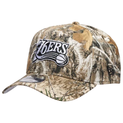 New Era 76ers 9forty A-frame Realtree Cap In Neutral