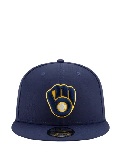 New Era 9fifty Milwaukee Brewers Snapback Cap In Blue