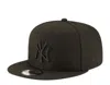 New Era Men's Black New York Yankees Black On Black 9fifty Team Snapback Adjustable Hat In Black