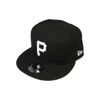 New Era 9fifty Mlb Pittsburgh Pirates Snapback Cap - Adjustable - Black & White In Black