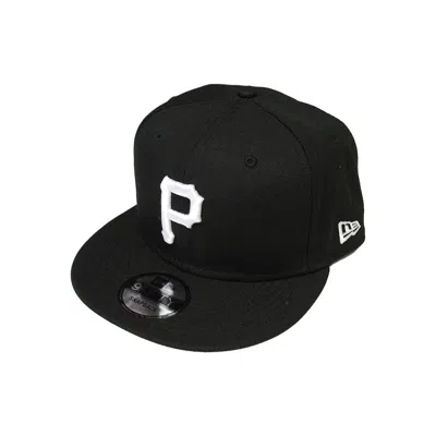 New Era 9fifty Mlb Pittsburgh Pirates Snapback Cap - Adjustable - Black & White