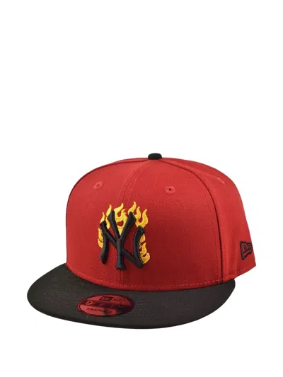 New Era 9fifty New York Yankees Flames Cap In Red
