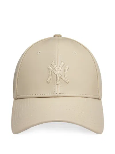 New Era 9forty Leather Baseball Cap In Neutral